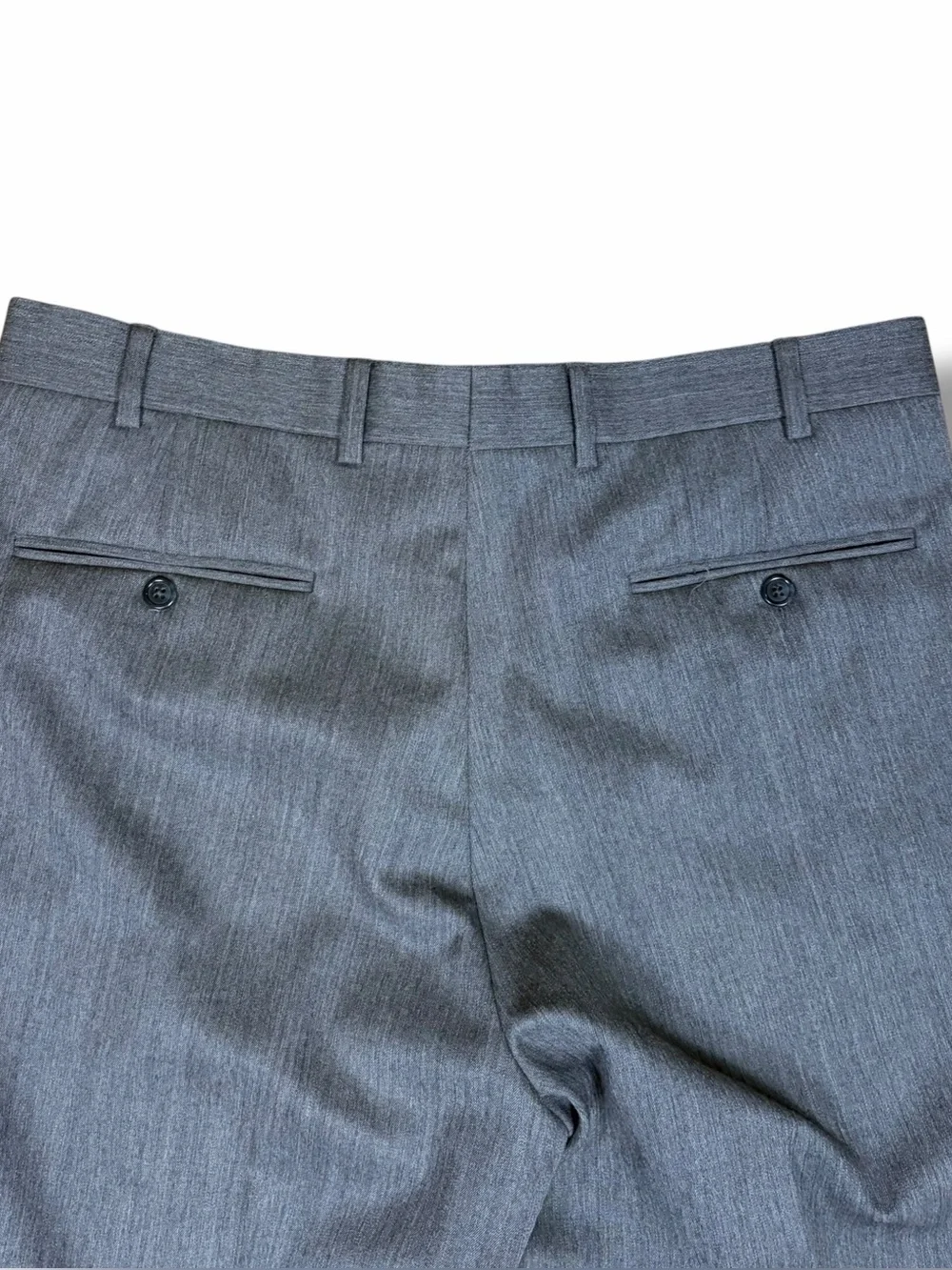 Vtg Brooks Brothers Dress Pants Gray Pleated Cuffed Wool Slacks Trousers 35x30
